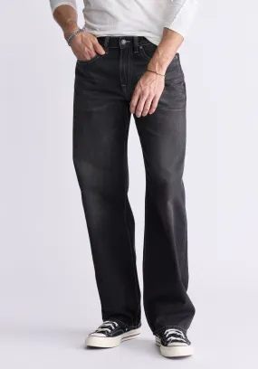 Loose Fit Matt Men's Jeans, Vintage Sanded Black - BM26007