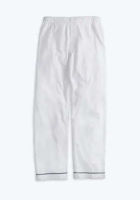 Marcel Pajama Pant in White End on End