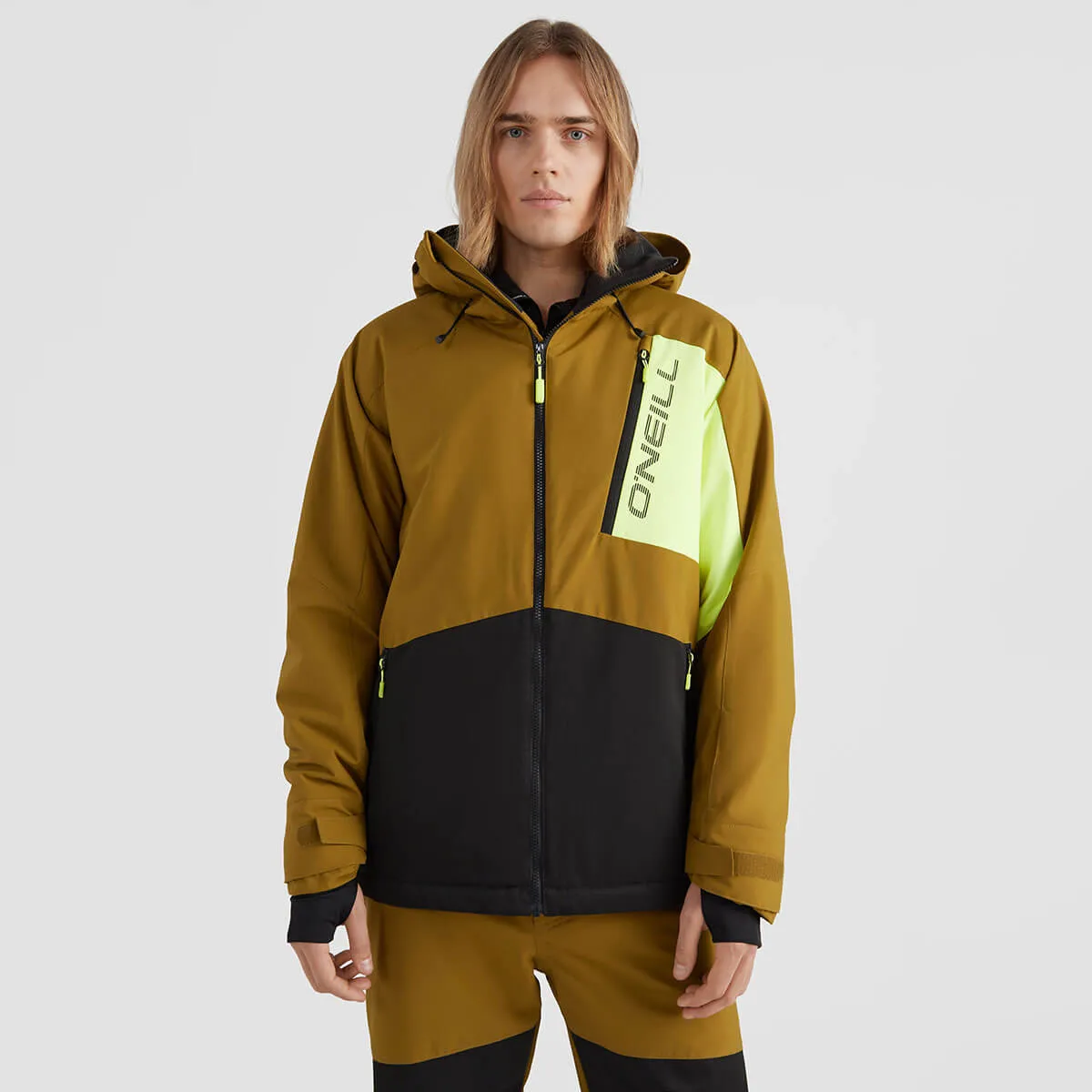 Men's Jigsaw Snow Jacket - Plantation Colour Block