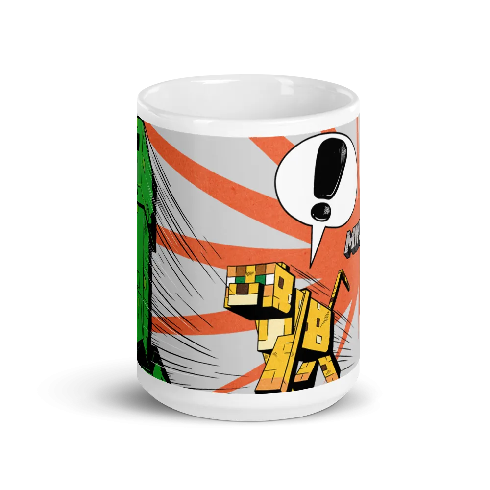 Minecraft Creeper Zoom White Mug