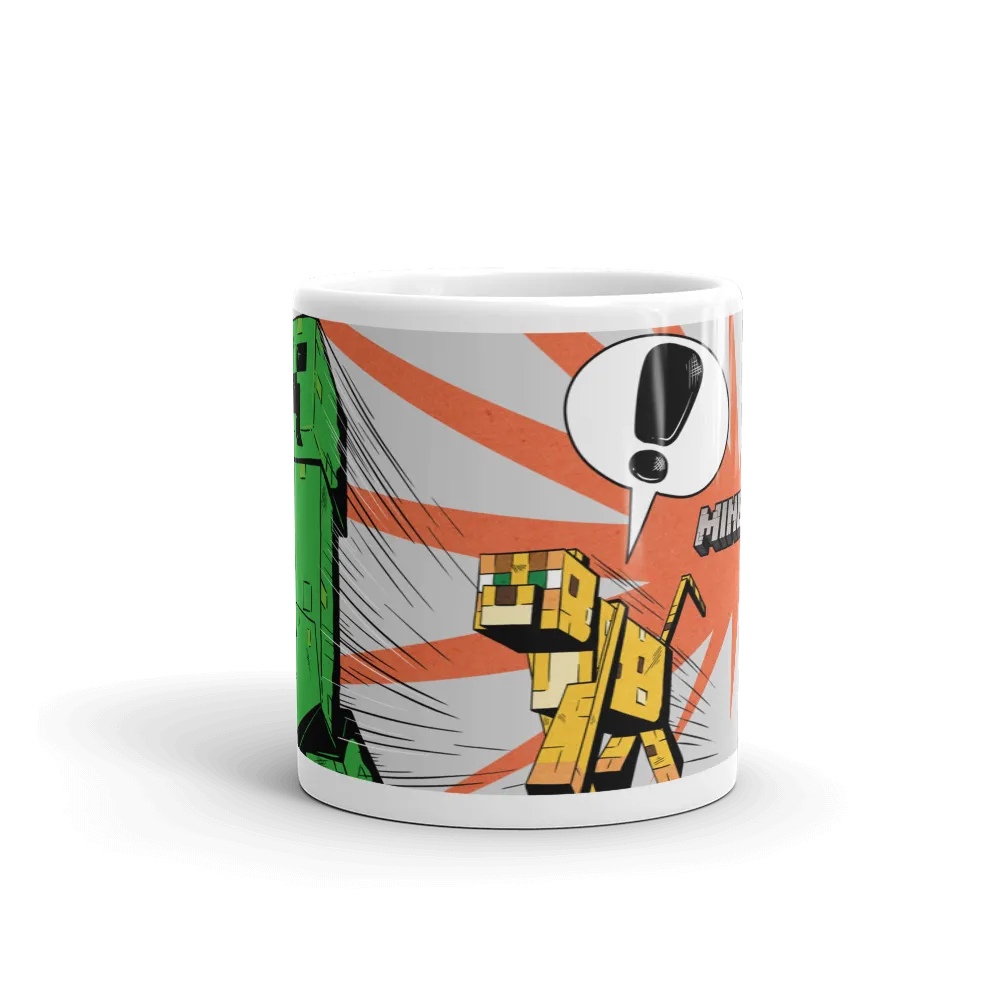 Minecraft Creeper Zoom White Mug