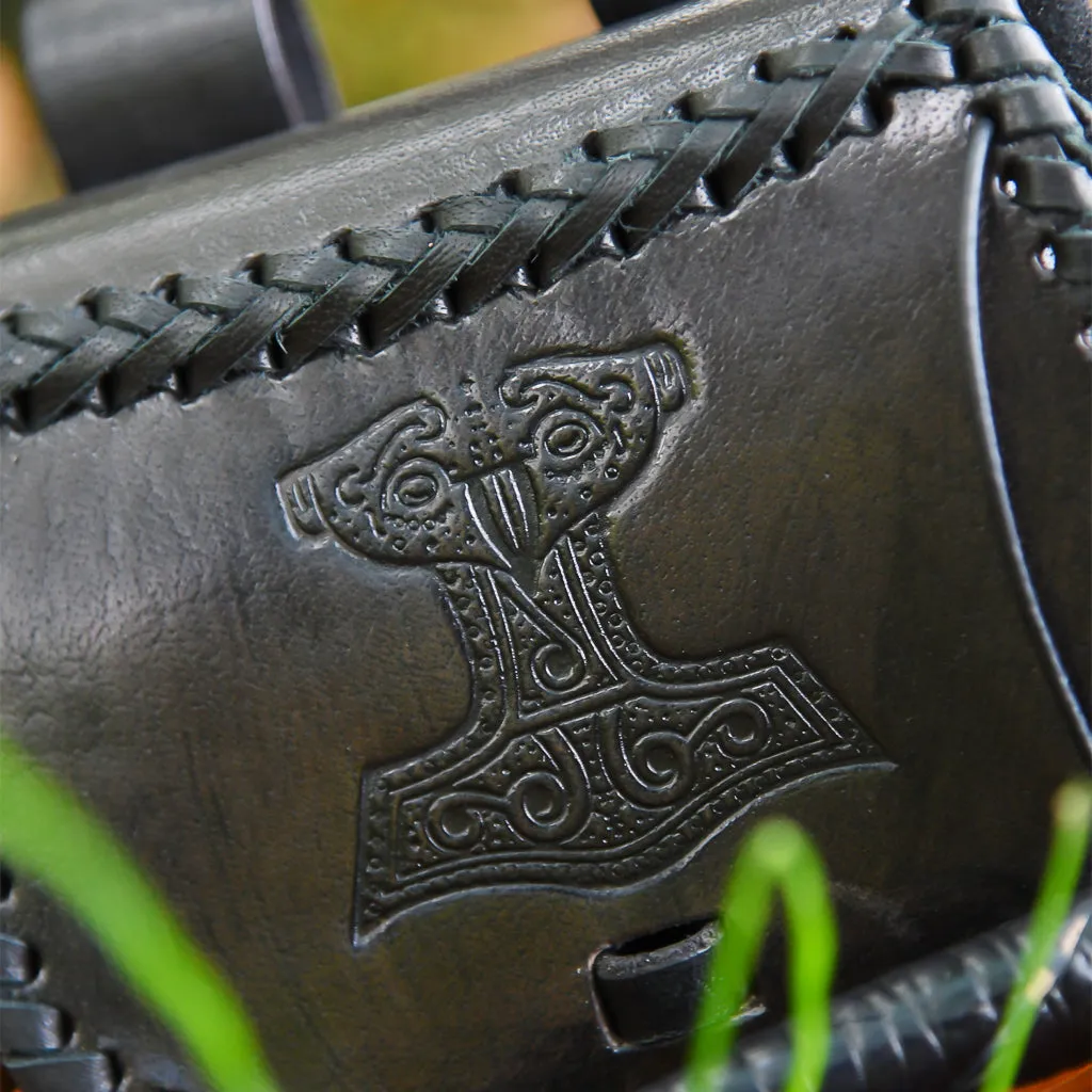 Mjolnir Black Leather Pouch