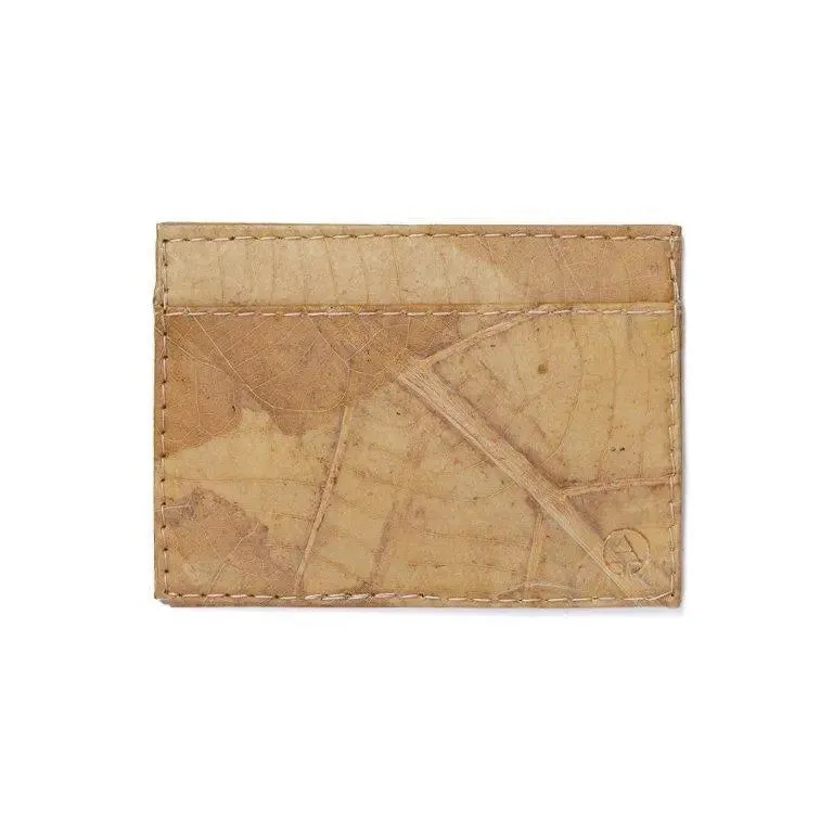 Natural vegan card holder made of leaves by Tree Tribe