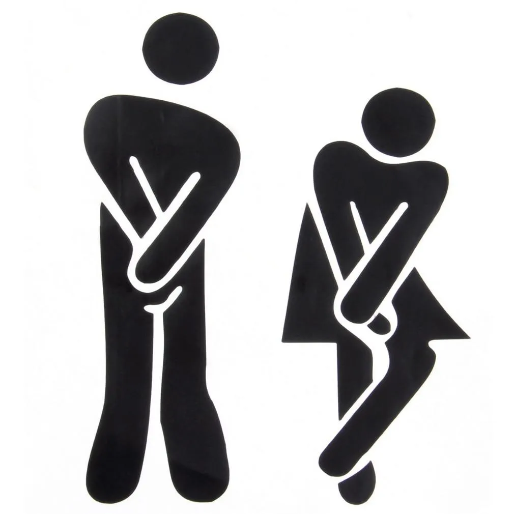 New Funny Toilet Sign Vinyl Wall Decal Shop Office Home Door Stickers