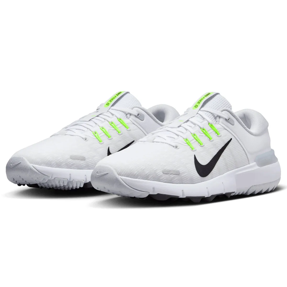 Nike Free Golf Shoes - White/Black/Pure Platinum