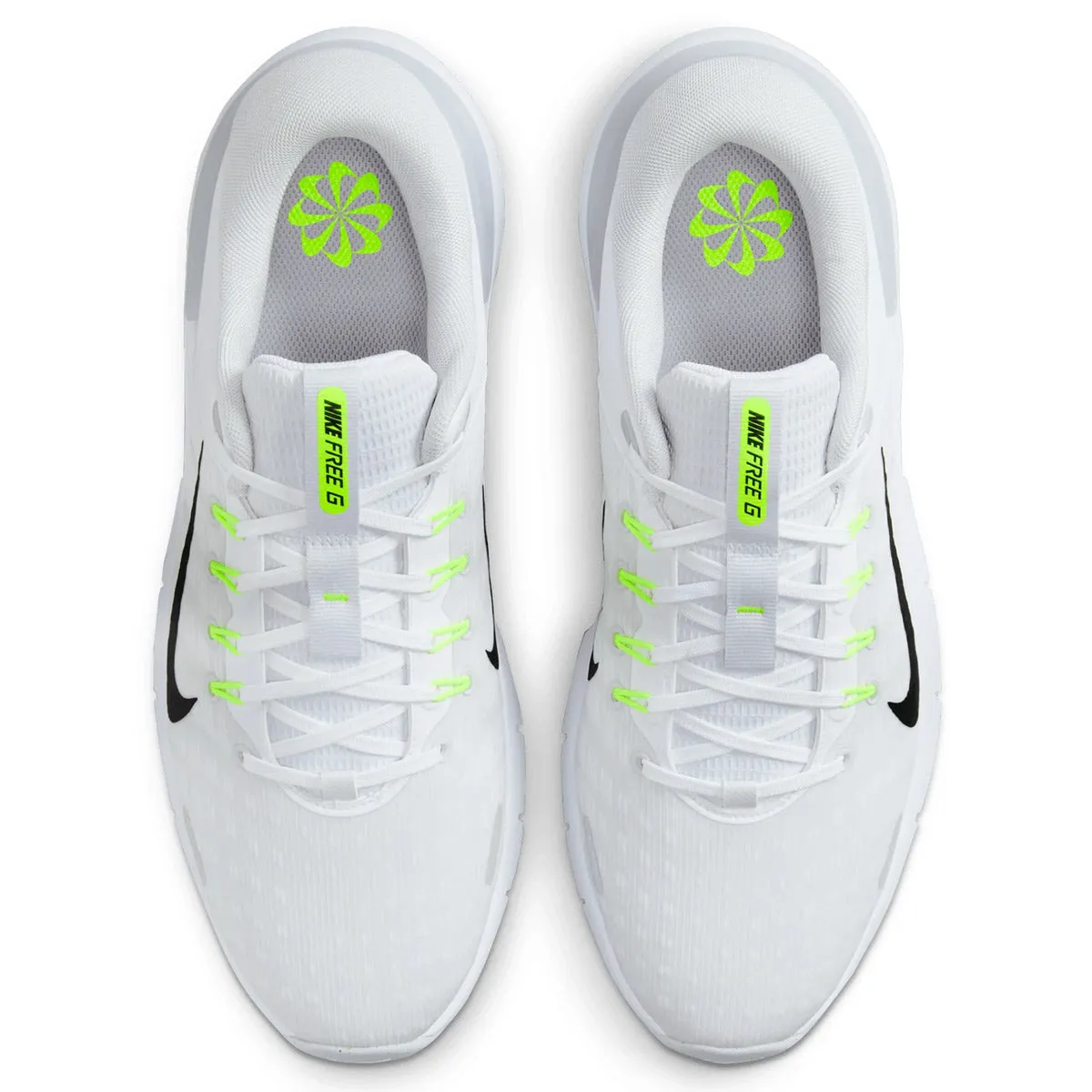 Nike Free Golf Shoes - White/Black/Pure Platinum