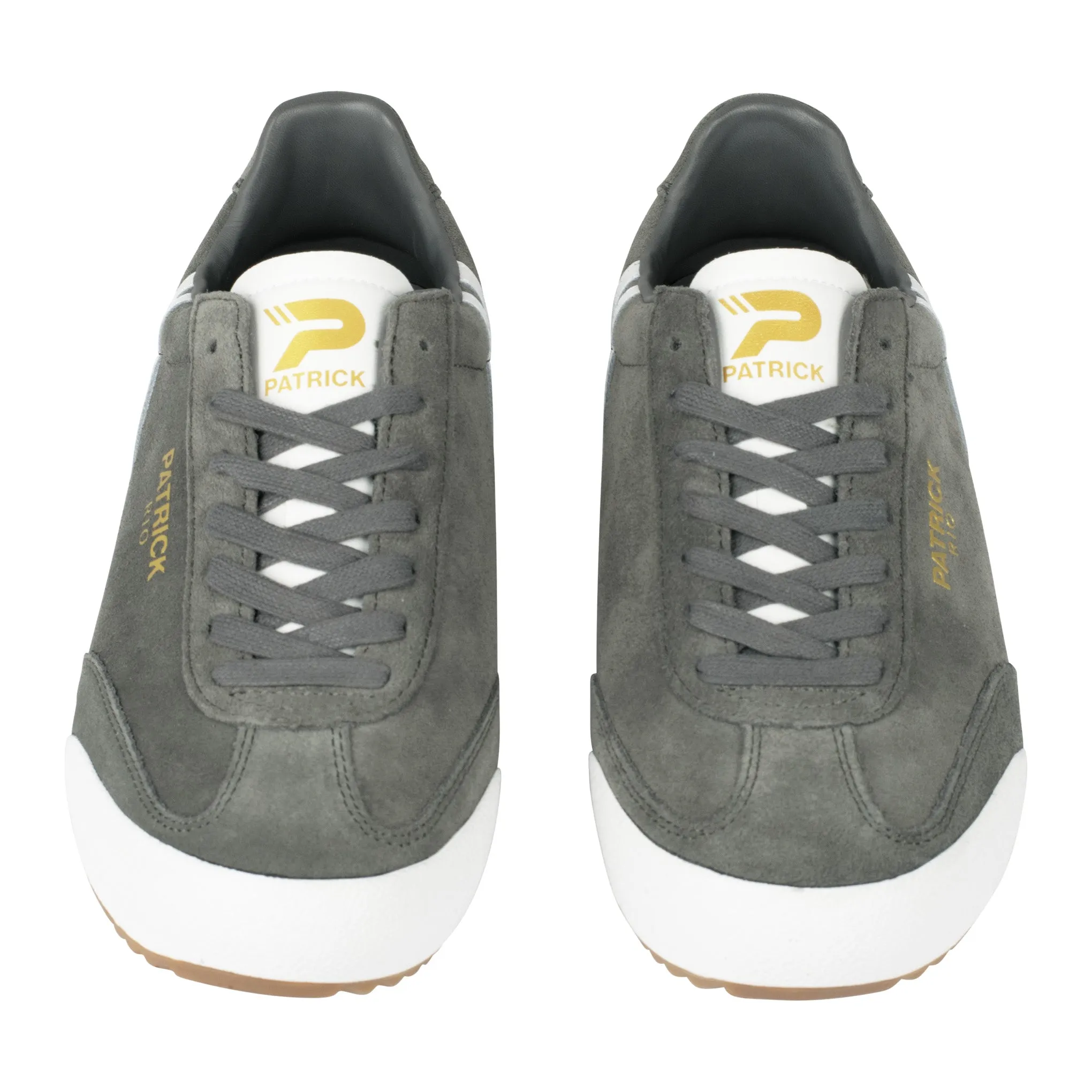 Patrick Rio Suede Trainers Grey/White