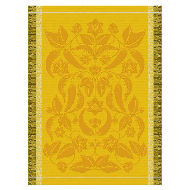 Piments Yellow Tea Towel