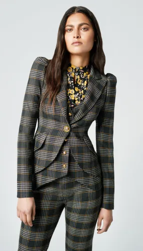 Pouf Sleeve One Button Blazer