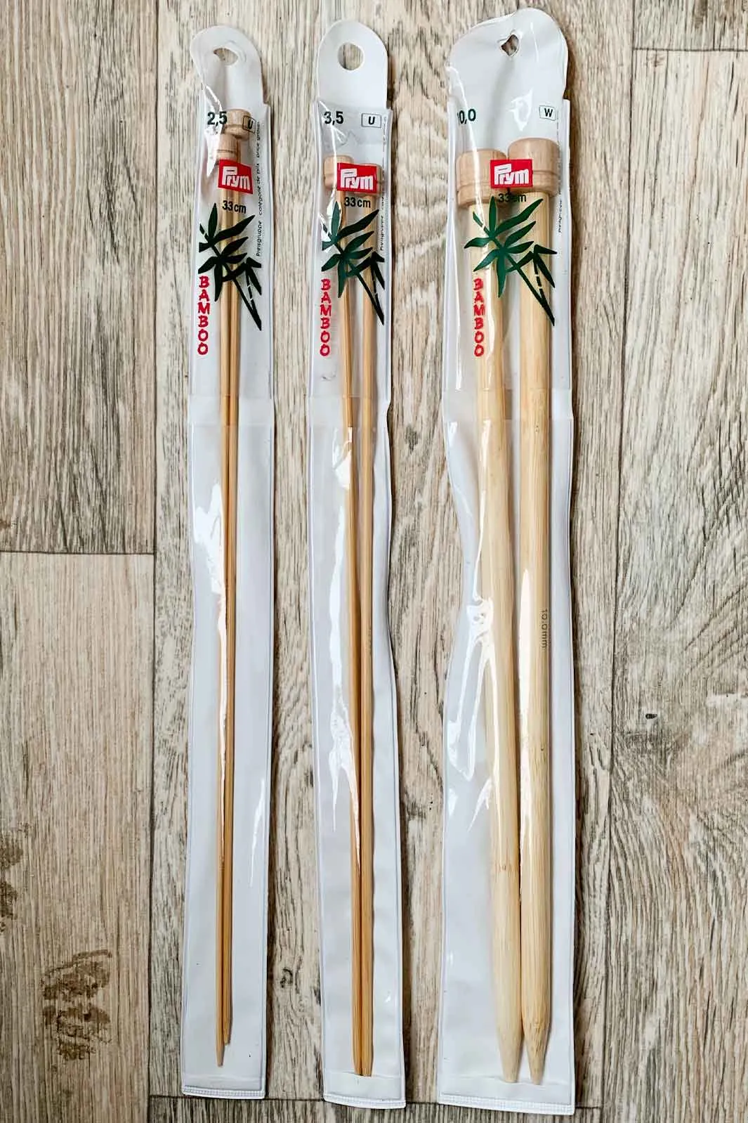 Prym Bamboo Straight Needles