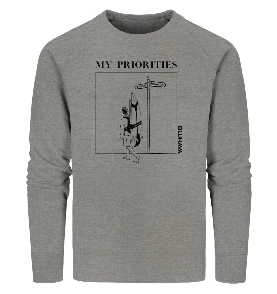 "Beach Priorities" - Unisex Premium Organic Sweatshirt