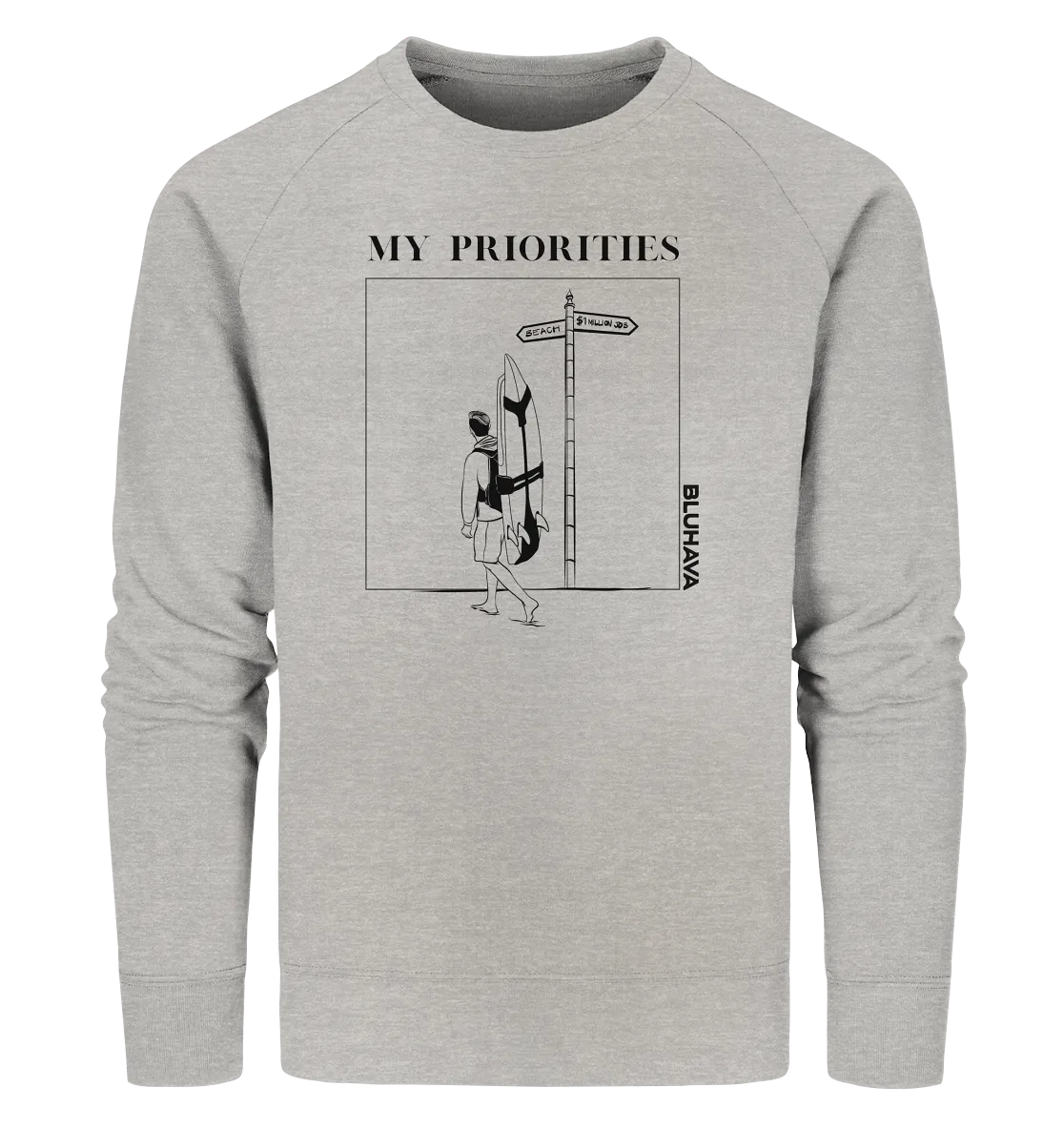 "Beach Priorities" - Unisex Premium Organic Sweatshirt