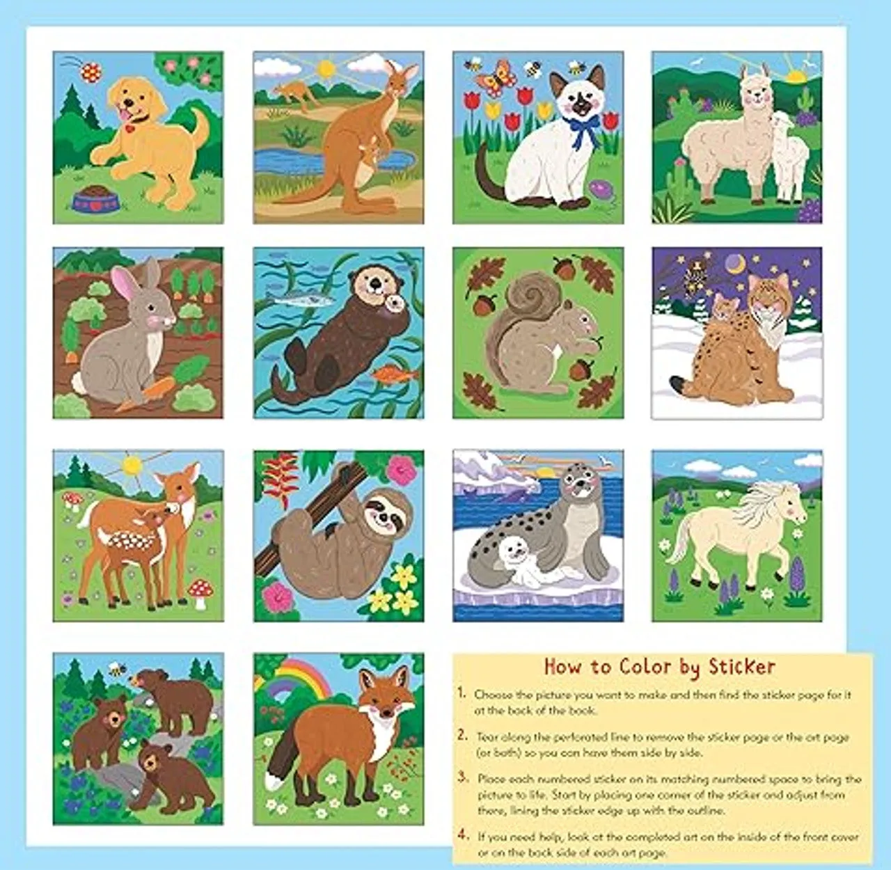 "My First Color-by-Sticker" Book -- Furry Friends