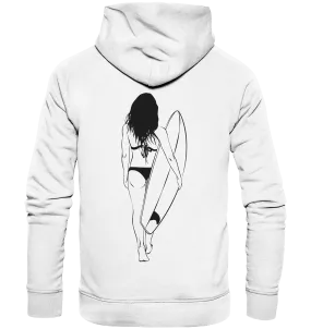 "Ocean Walk Backtail" - Unisex Premium Organic Hoodie