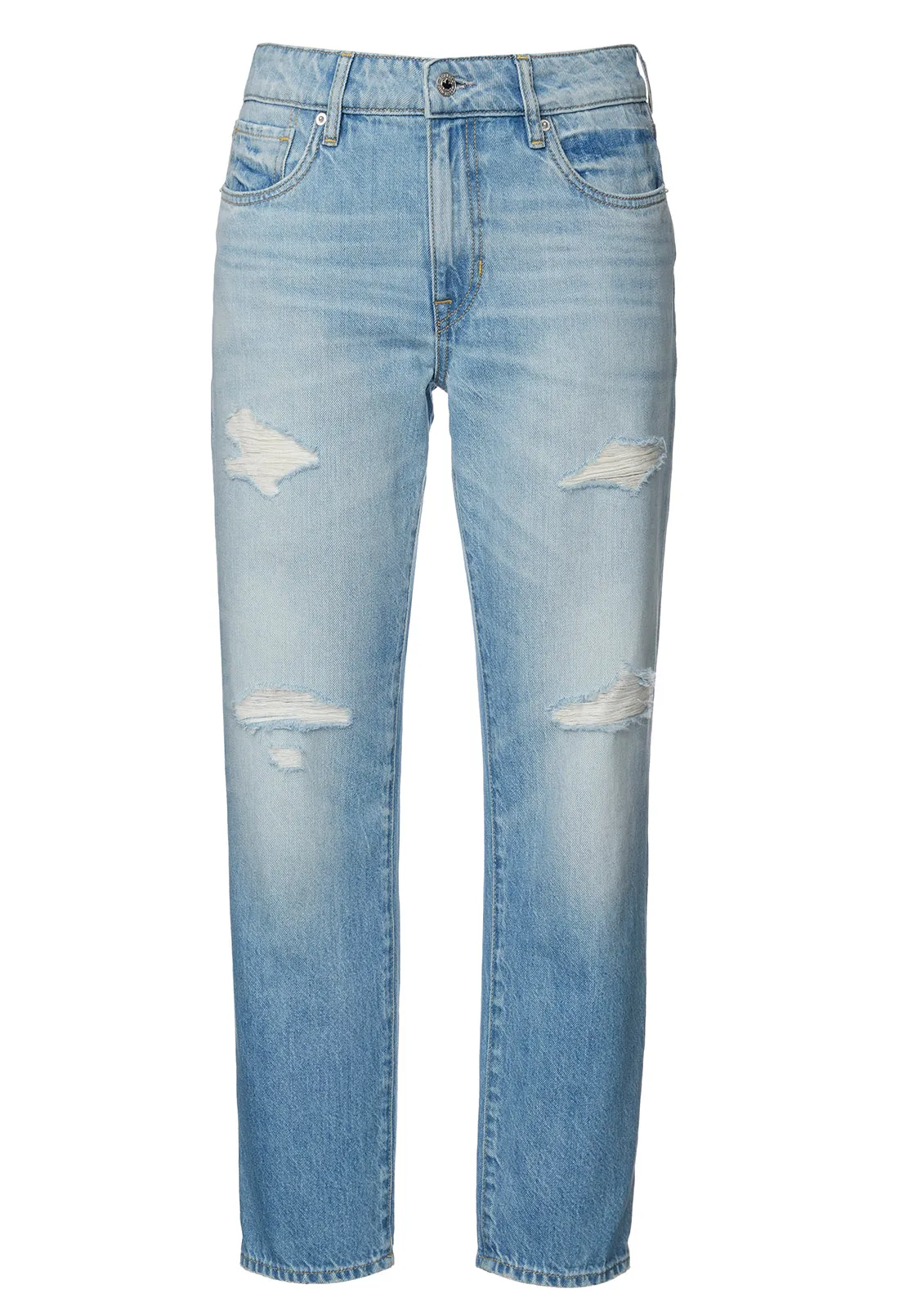 Relaxed Boyfriend Madison Women's Jeans Distressed Blue - BL15871