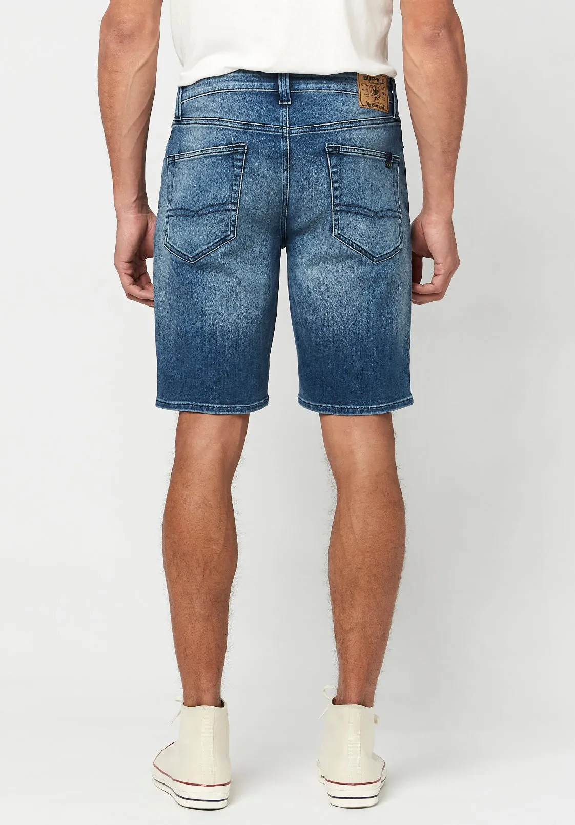 Relaxed Straight Dean Men's Shorts in Authentic Blue- BM22777