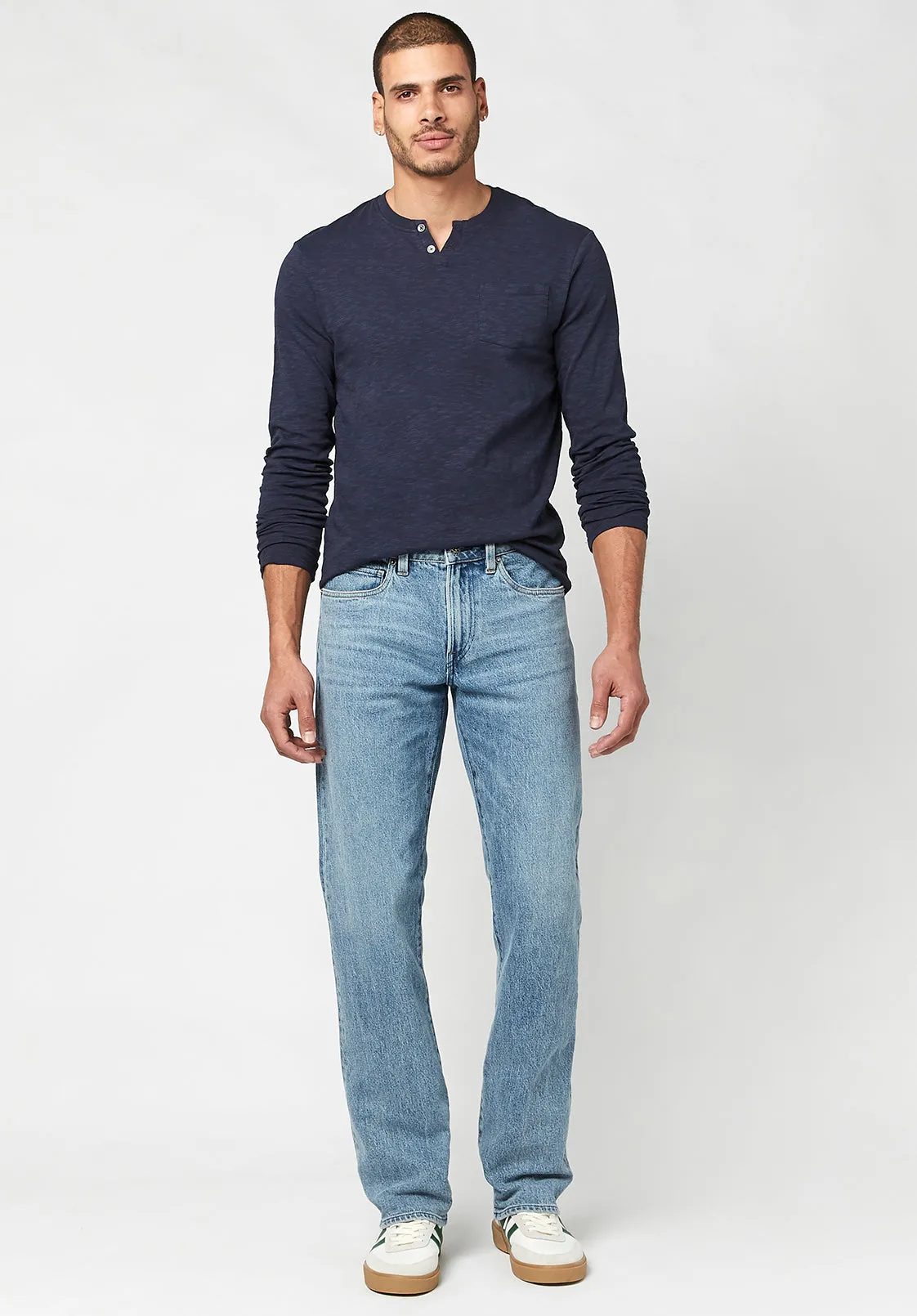 Relaxed Straight Driven Authentic Blue Jeans - BM22742