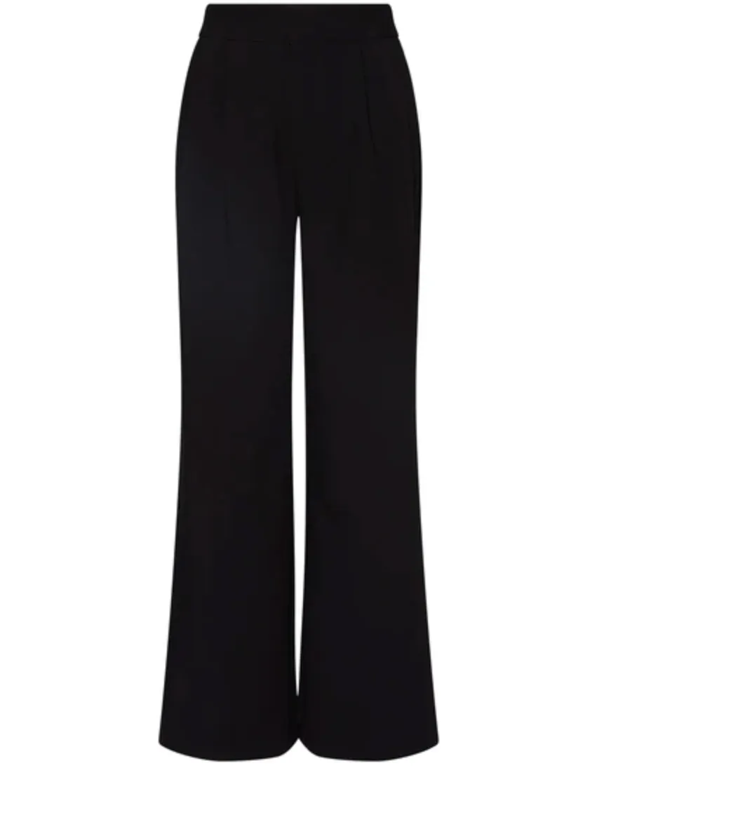 Steve Madden Black Wide Leg Isabella Trouser Dress Pants