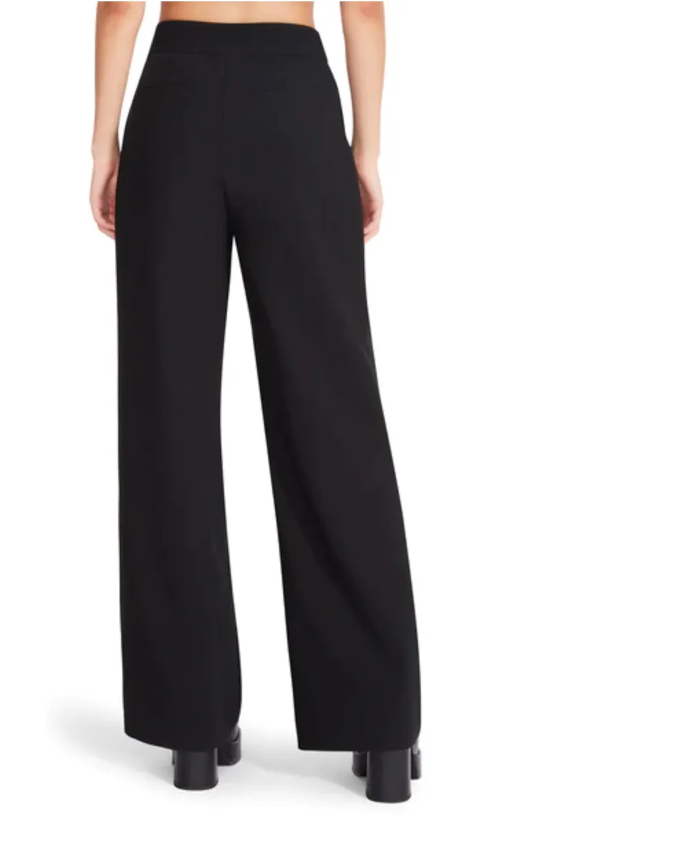 Steve Madden Black Wide Leg Isabella Trouser Dress Pants