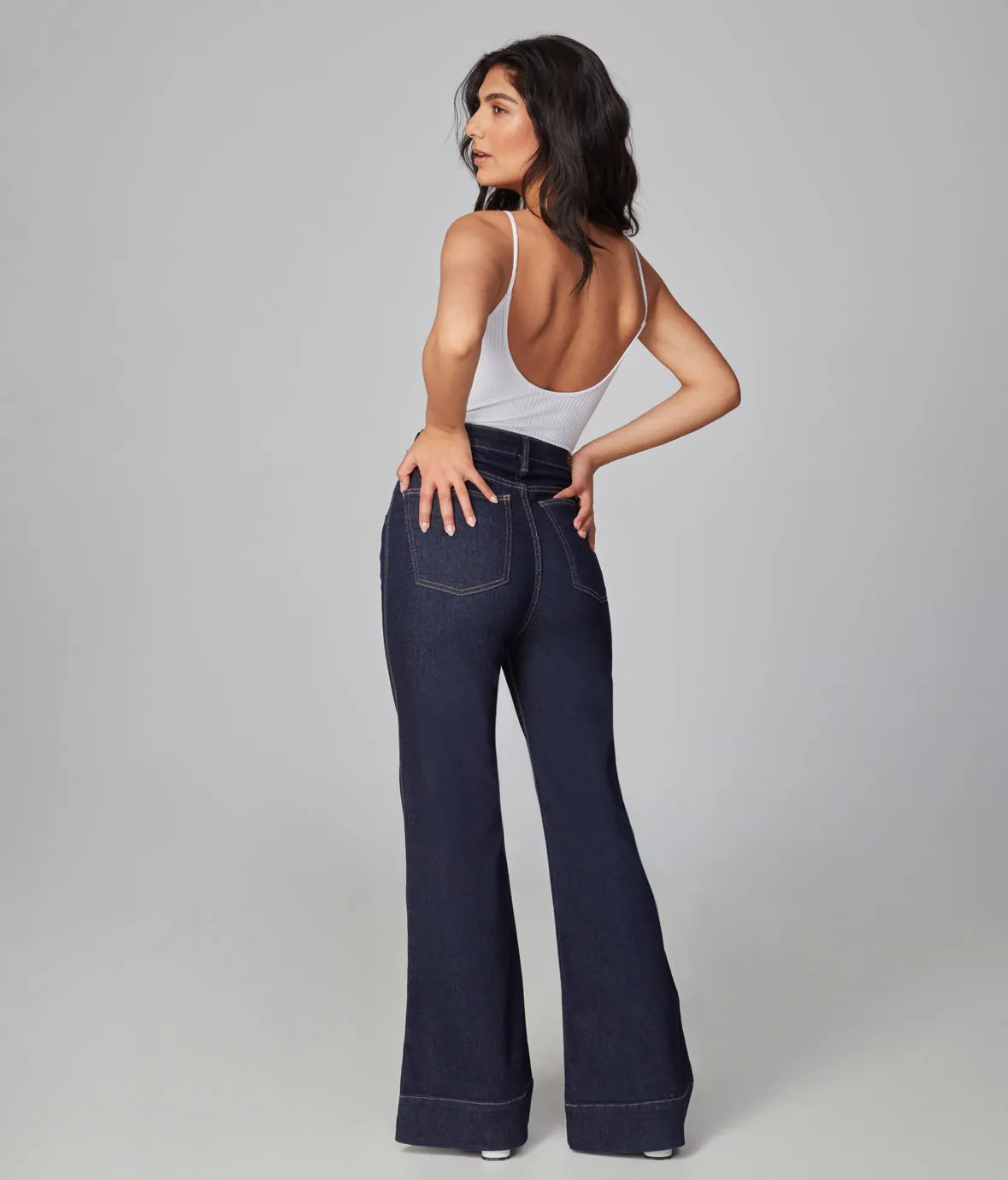 STEVIE-DRB High Rise Flare Jeans