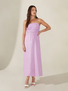 Strappy Linen Midi Dress