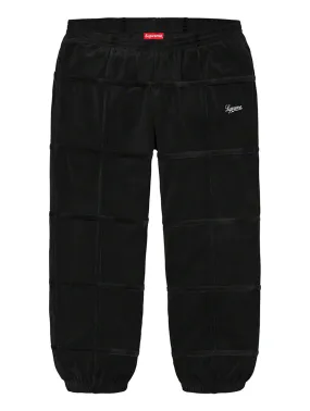 Supreme Grid Taping Velour Pant Black [SS20]