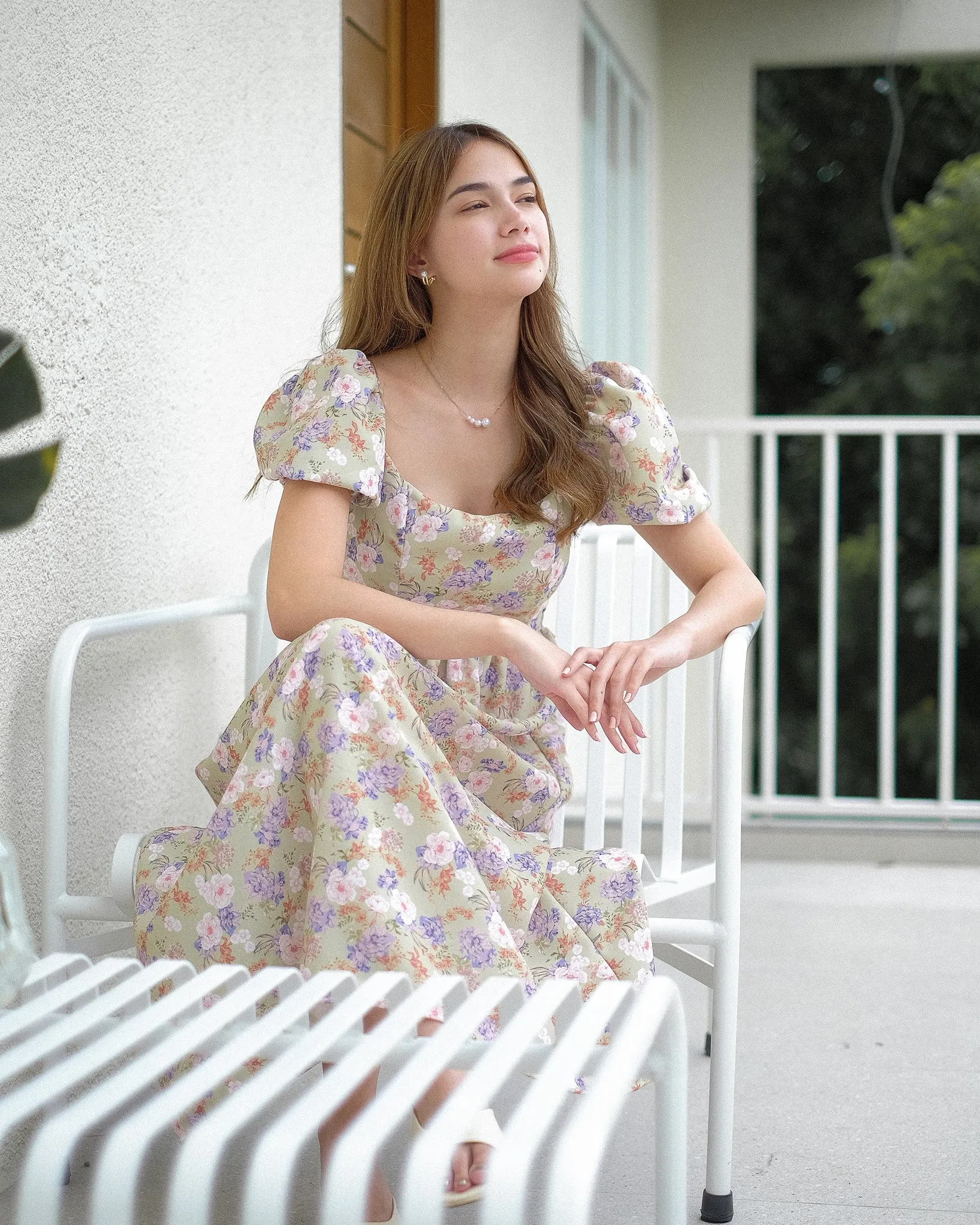 The Roxanne Midi dress - floral garden