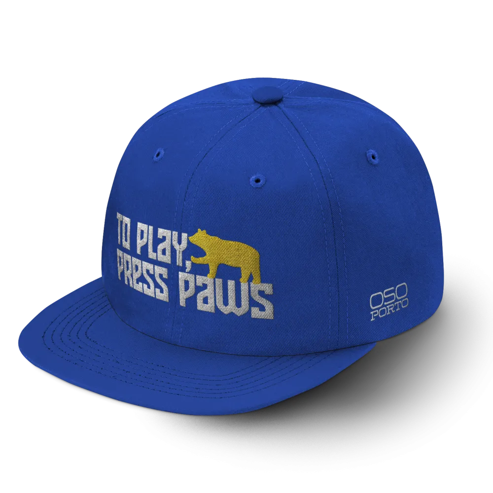 To Play Press Paws Snapback Hat