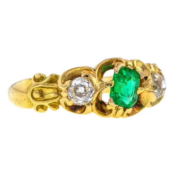 Victorian Emerald & Diamond Ring