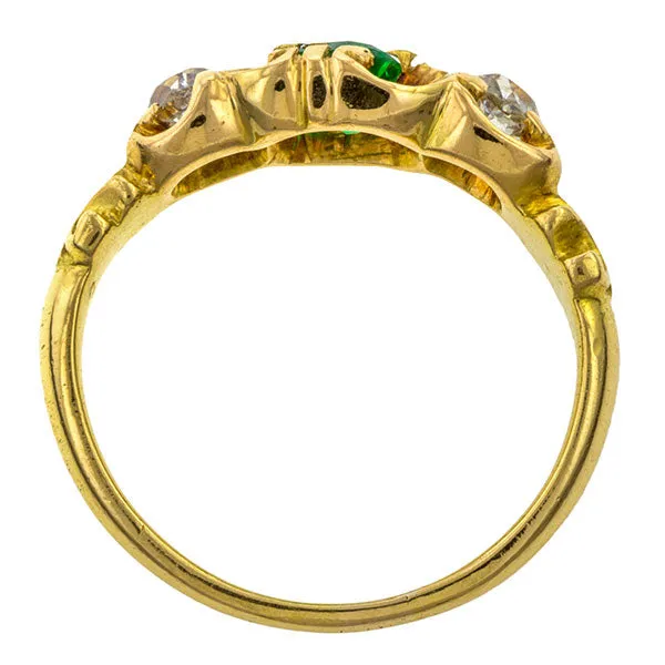 Victorian Emerald & Diamond Ring