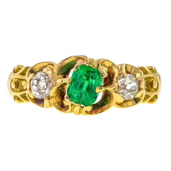 Victorian Emerald & Diamond Ring