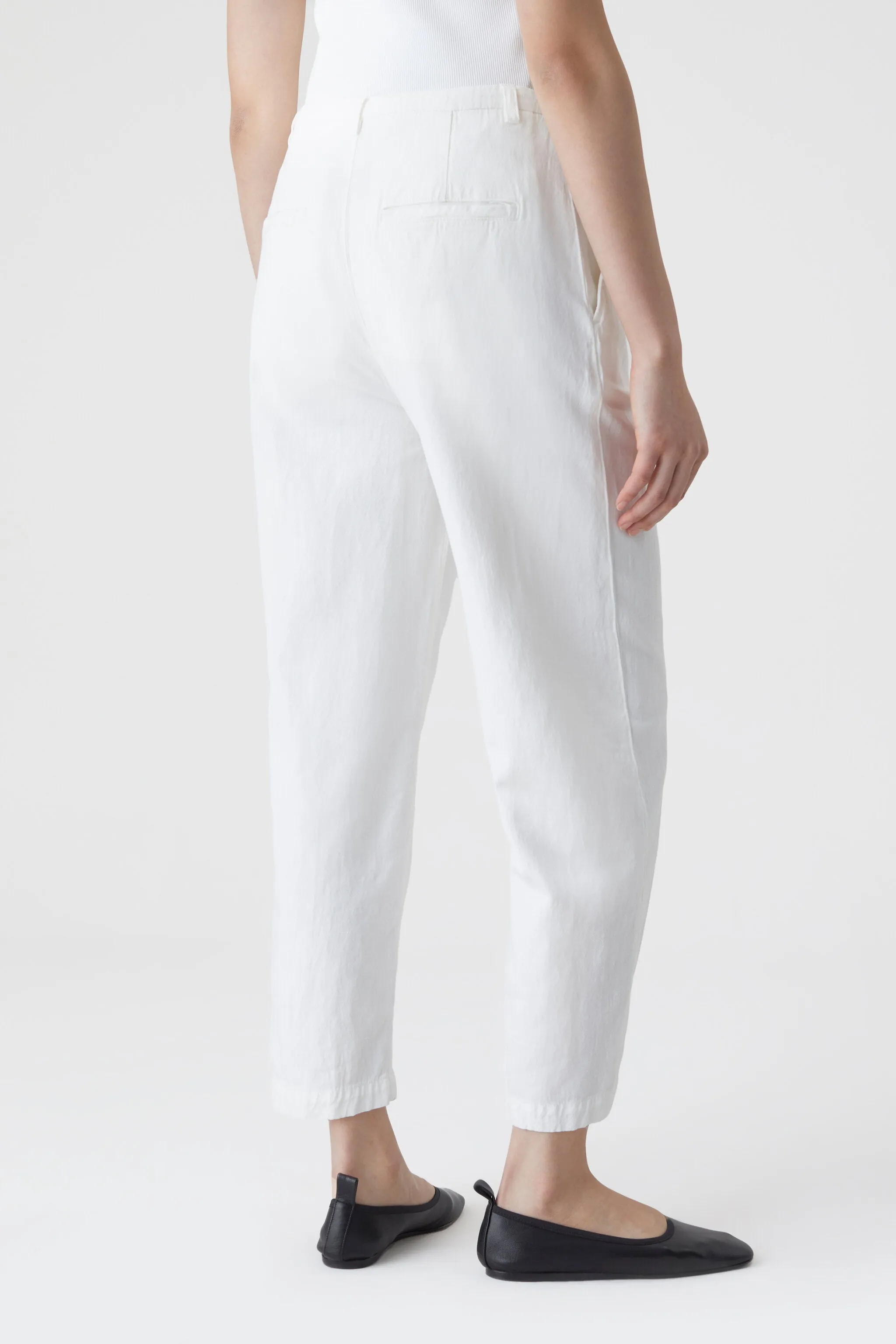 White Mawbray Linen Pants