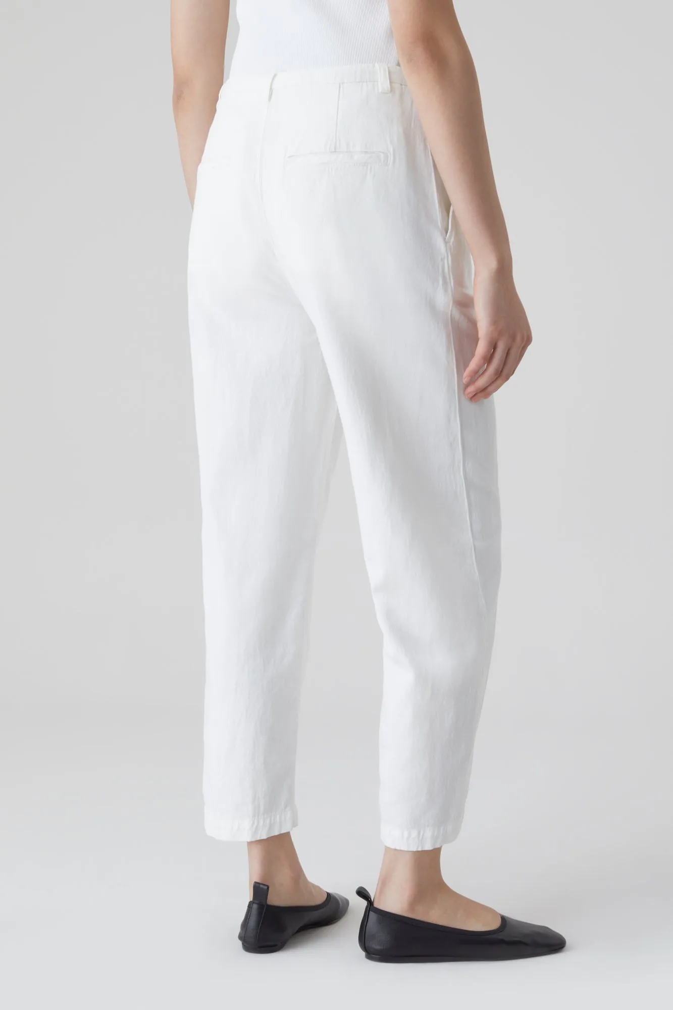 White Mawbray Linen Pants