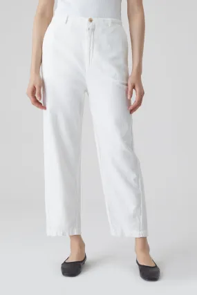 White Mawbray Linen Pants