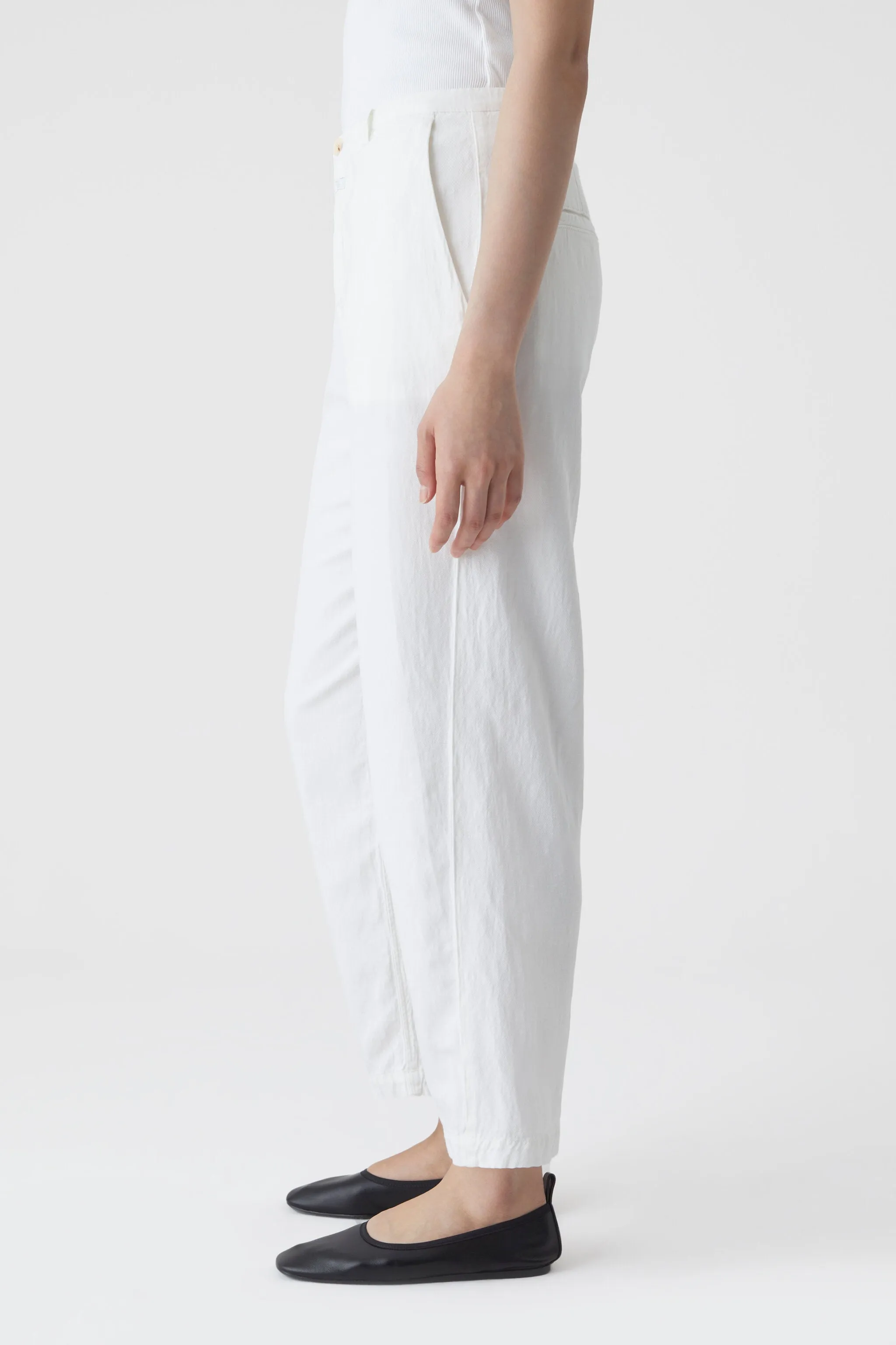 White Mawbray Linen Pants