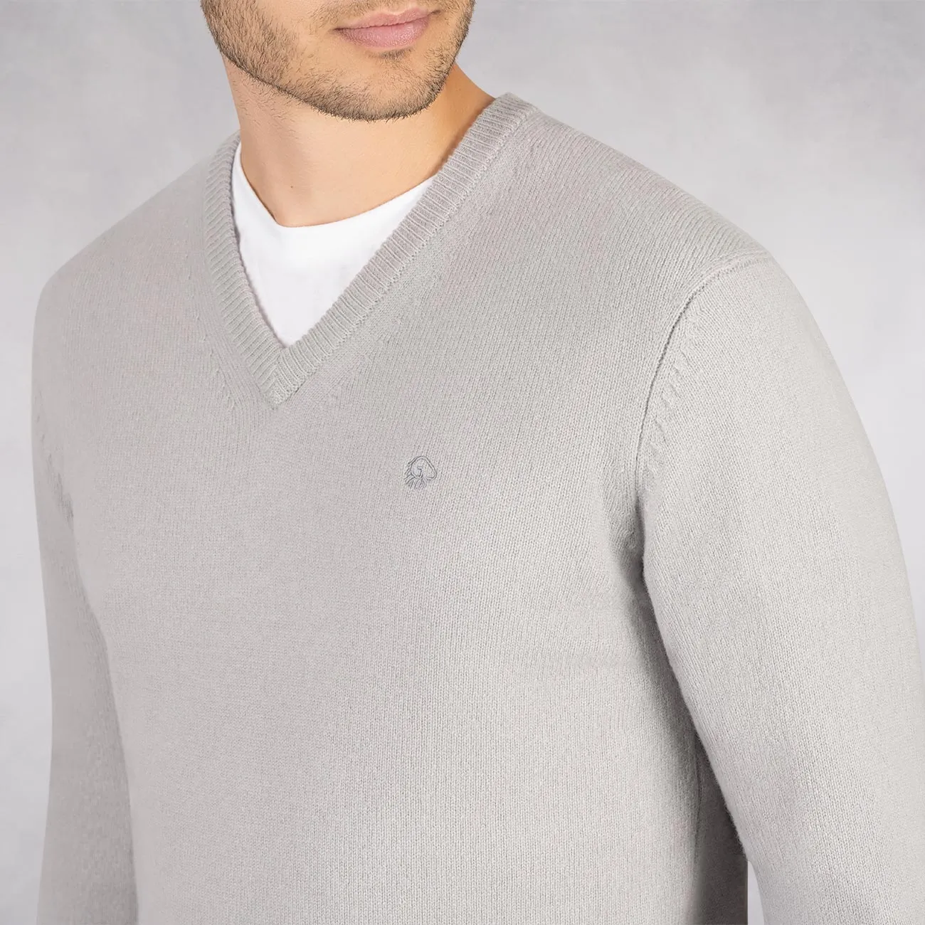 Wool Pullover V Neck Men