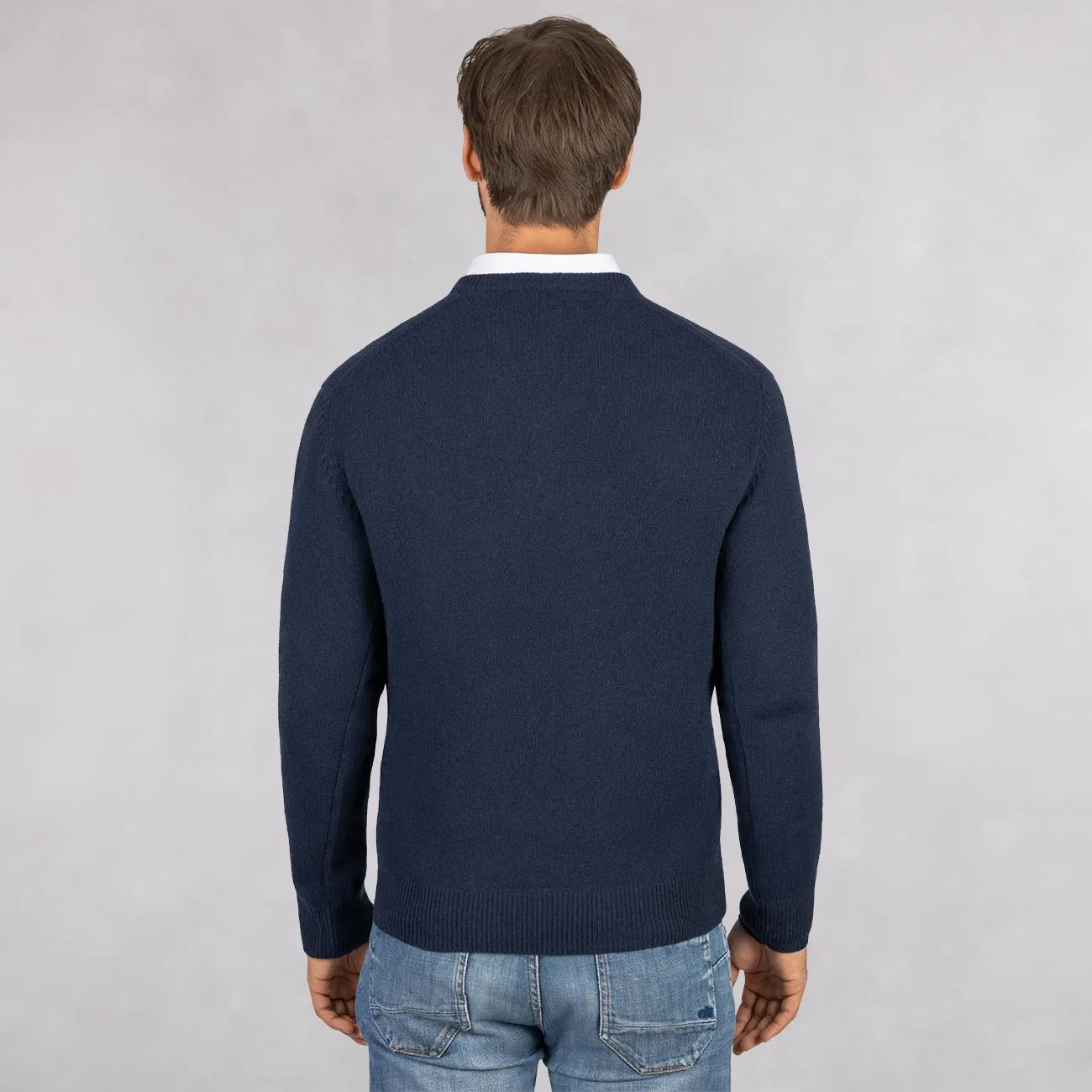 Wool Pullover V Neck Men