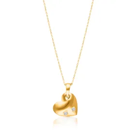 Yellow Gold Diamond Eternal Heart Pendant