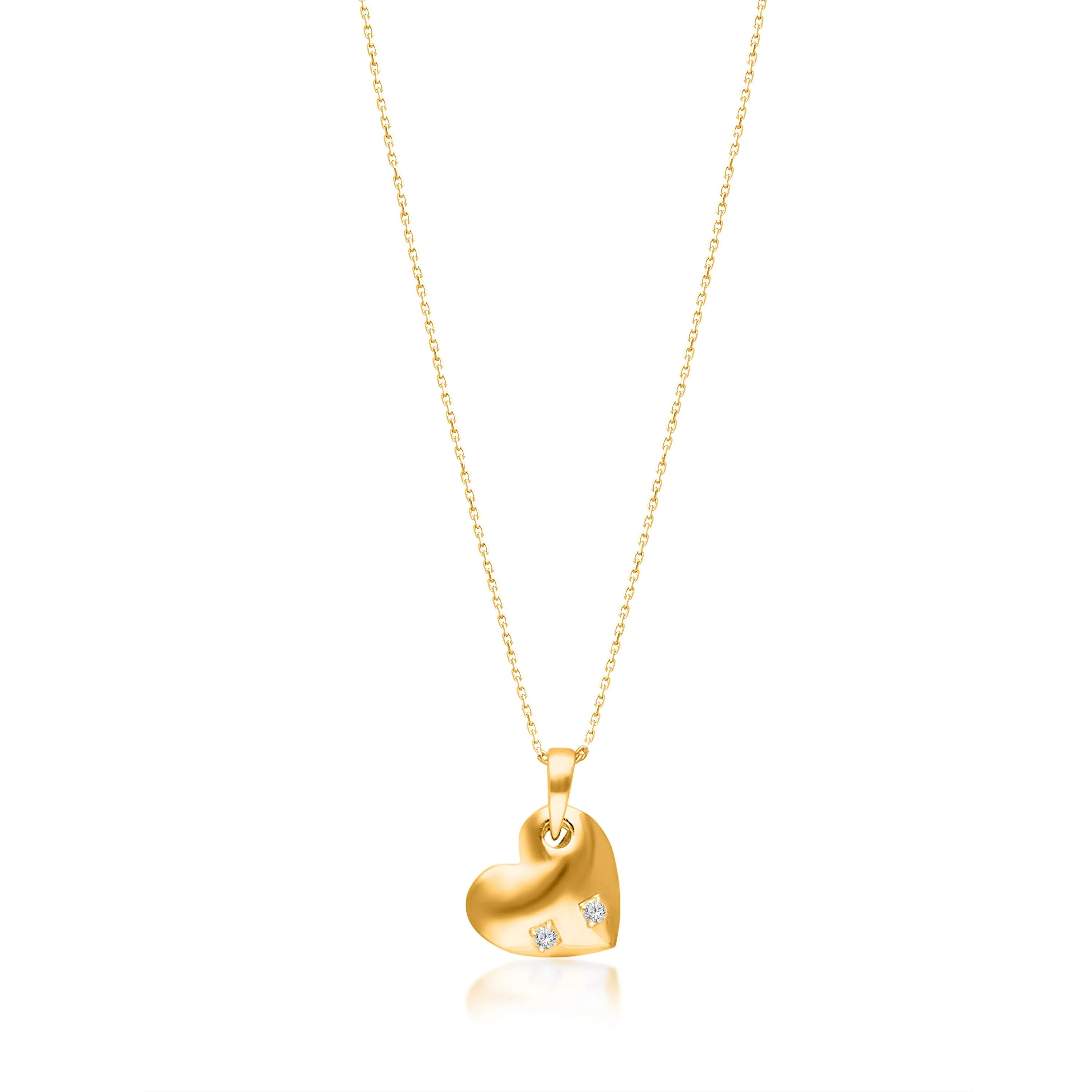 Yellow Gold Diamond Eternal Heart Pendant